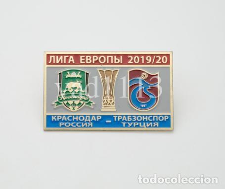 Collezionismo sportivo: Badge Pin: UEFA Europa League 2019-20 FC Krasnodar Russia - &rdquo; Trabzonspor &rdquo; Turkey
