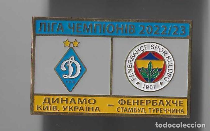 Collezionismo sportivo: Badge Pin: UEFA Champions League 2022-23 FC Dynamo Kyiv Ukraine - Fenerbahce SK Turkey
