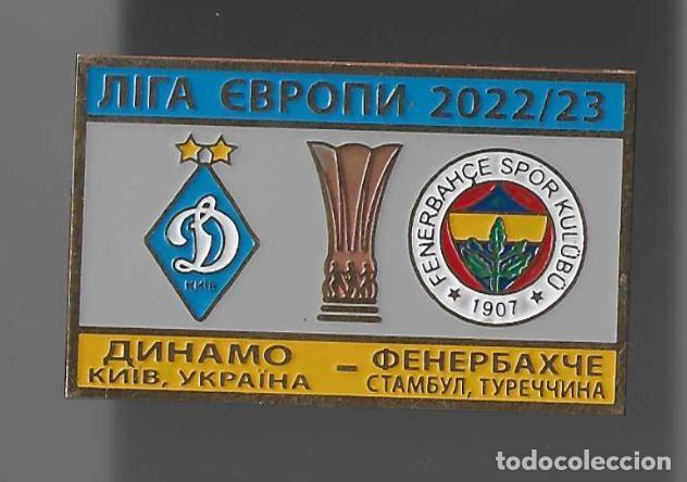 Collezionismo sportivo: Badge Pin: UEFA Champions League 2022-23 FC Dynamo Kyiv Ukraine - Fenerbahce SK Turkey