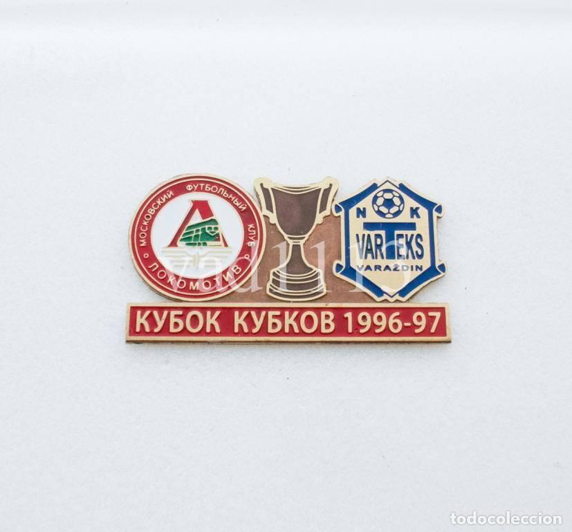 Collezionismo sportivo: Badge Pin: UEFA Cup Winners' Cup 1996-97 FC Lokomotiv Moscow Russia - NK Varteks Varazdin Croatia