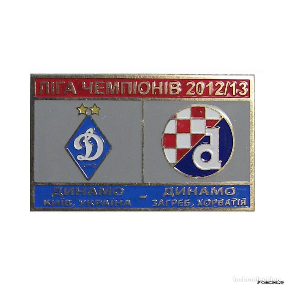 Collezionismo sportivo: Badge Pin : UEFA Champions League 2012-13 Dynamo Kyiv Ukraine - Dinamo Zagreb Croatia