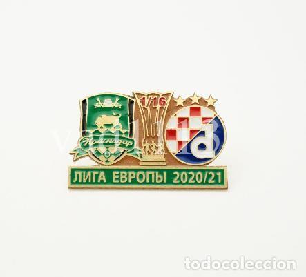 Collezionismo sportivo: Badge Pin: UEFA Europa League 2020-21 FK Krasnodar Russia - &rdquo; GNK Dinamo Zagreb &rdquo; Croatia