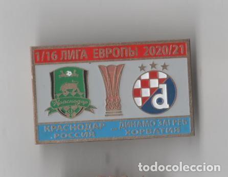Collezionismo sportivo: Badge Pin: UEFA Europa League 2020-21 FK Krasnodar Russia - &rdquo; GNK Dinamo Zagreb &rdquo; Croatia