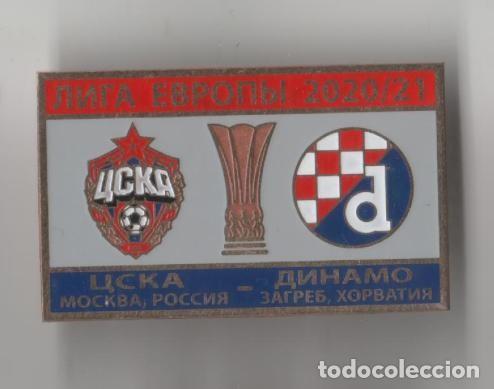 Collezionismo sportivo: Badge Pin: Europa League 2020-21 CSKA Moscow Russia - Dinamo Zagreb Croatia