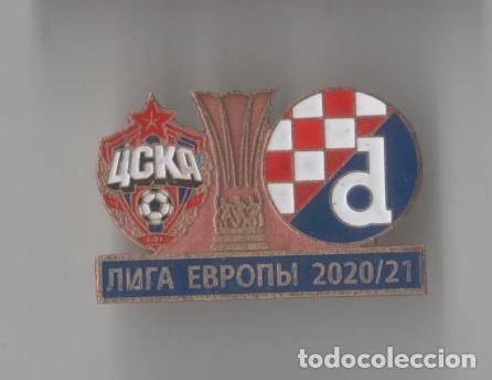 Collezionismo sportivo: Badge Pin: Europa League 2020-21 CSKA Moscow Russia - Dinamo Zagreb Croatia