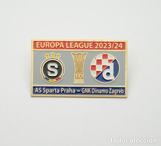 Collezionismo sportivo: Badge Pin: UEFA Europa League 2023-24 Sparta Prague Czechia - GNK Dinamo Zagreb Croatia