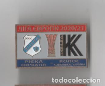 Collezionismo sportivo: Badge Pin: UEFA Europa League 2020-21 &rdquo; HNK Rijeka &rdquo; Croatia - &rdquo; FC Kolos Kovalivka &rdquo; Ukraine