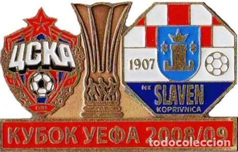 Collezionismo sportivo: Badge Pin: UEFA Cup 2008-09 FC CSKA Moscow Russia - NK Slaven Belupo Croatia
