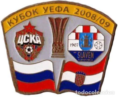 Collezionismo sportivo: Badge Pin: UEFA Cup 2008-09 FC CSKA Moscow Russia - NK Slaven Belupo Croatia
