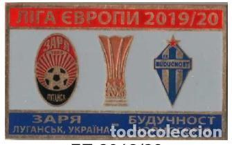 Collezionismo sportivo: Badge Pin: UEFA Europa League 2019-20 Zorya Lugansk Ukraine - FK Buducnost Podgorica Montenegro