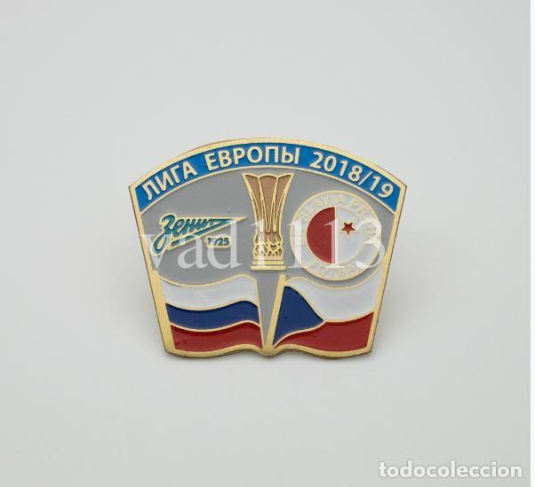 Collezionismo sportivo: Badge Pin: UEFA Europa League 2018-19 Zenit St. Peterburg Russia - SK Slavia Praha Czech Republic