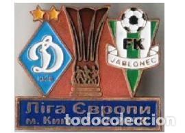 Collezionismo sportivo: Badge Pin: UEFA Europa League 2018-19 FC Dynamo Kyiv Ukraine - &rdquo; FK Jablonec &rdquo; Czech Republic