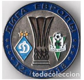 Collezionismo sportivo: Badge Pin: UEFA Europa League 2018-19 FC Dynamo Kyiv Ukraine - &rdquo; FK Jablonec &rdquo; Czech Republic