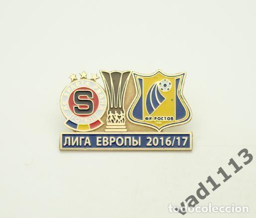 Collezionismo sportivo: Badge Pin: UEFA Europa League 2016-17 &rdquo; AC Sparta Praha &rdquo; Czech Republic - FK Rostov Russia