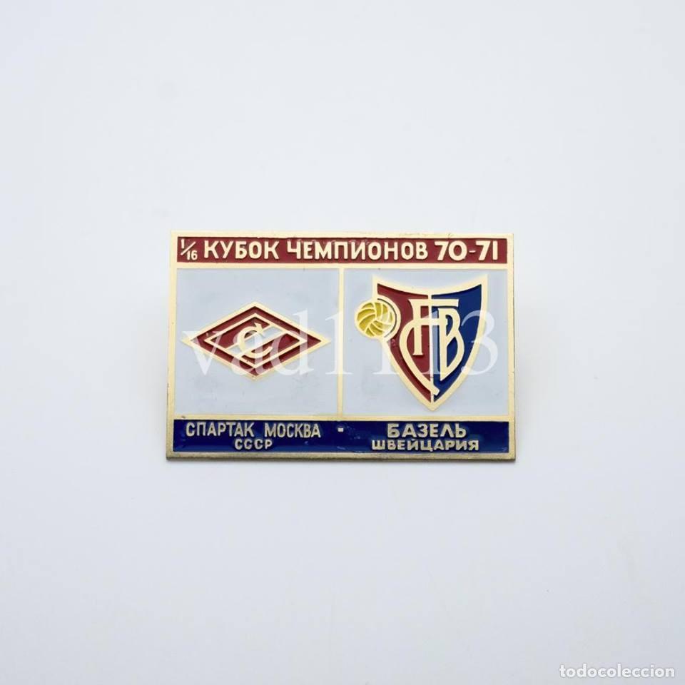 Sammelleidenschaft Sport: Badge Pin: UEFA Champions Cup 1970-71 Spartak Moscow USSR - FC Basel Switzerland