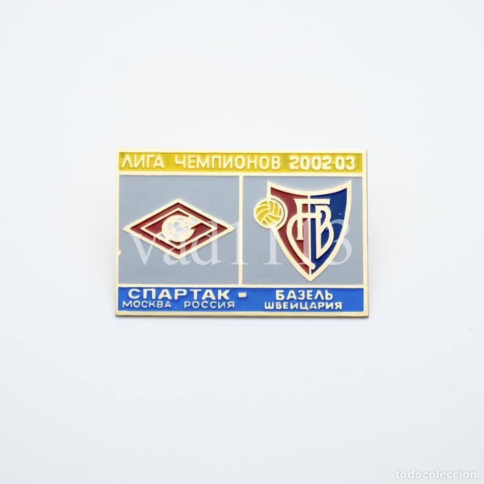 Sammelleidenschaft Sport: Badge Pin: UEFA Champions League 2002-03 Spartak Moscow Russia - FC Basel Switzerland