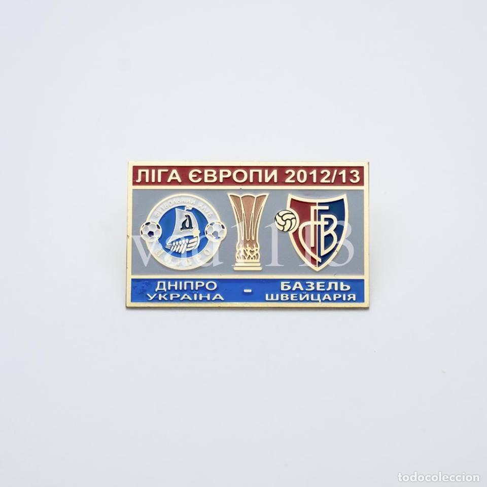 Sammelleidenschaft Sport: Badge Pin: UEFA Europa League 2012-13 Dnipro Ukraine - &rdquo; FC Basel 1893 &rdquo; Switzerland