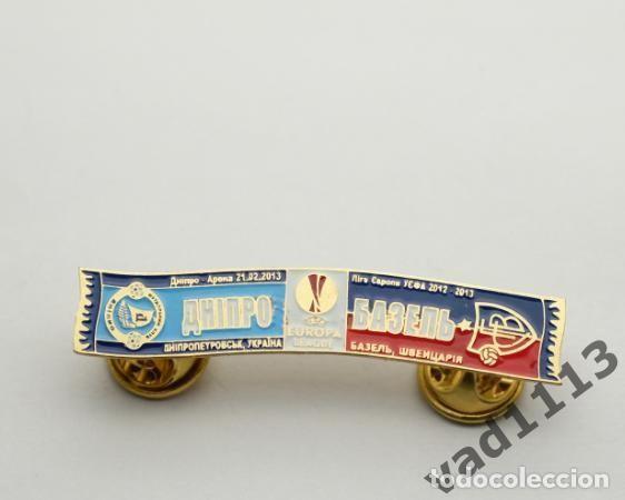Sammelleidenschaft Sport: Badge Pin: UEFA Europa League 2012-13 Dnipro Ukraine - &rdquo; FC Basel 1893 &rdquo; Switzerland