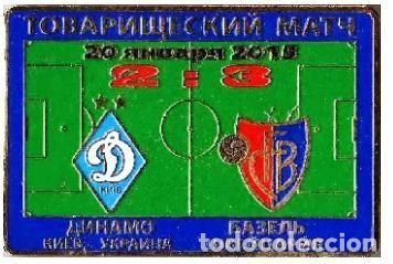 Sammelleidenschaft Sport: Badge Pin: Friendly Match 2015 FC Dynamo Kyiv Ukraine - &rdquo; FC Basel 1893 &rdquo; Switzerland