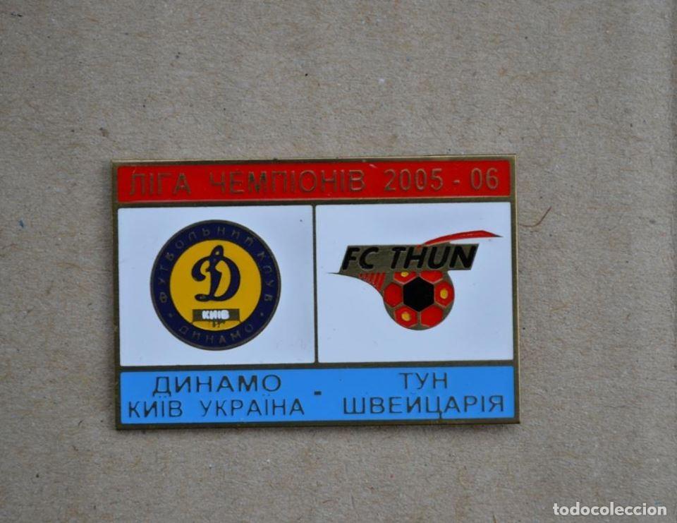 Sammelleidenschaft Sport: Badge Pin: UEFA Champions League 2005-06 Dynamo Kyiv Ukraine - &rdquo; FC Thun &rdquo; Switzerland