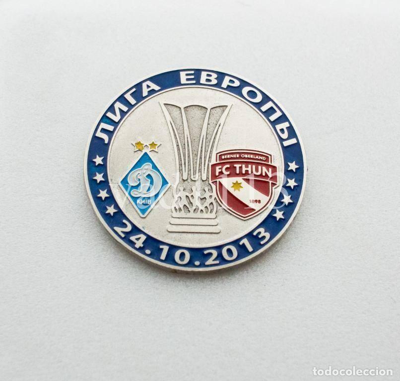 Sammelleidenschaft Sport: Badge Pin: UEFA Europa League 2013-14 Dynamo Kyiv Ukraine - &rdquo; FC Thun &rdquo; Switzerland