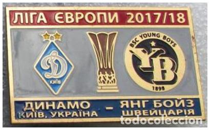 Sammelleidenschaft Sport: Badge Pin: UEFA Europa League 2017-18 Dynamo Kyiv Ukraine - &rdquo; BSC Young Boys &rdquo; Switzerland
