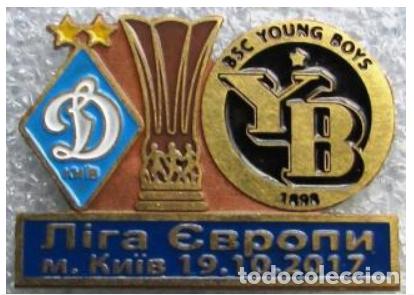 Sammelleidenschaft Sport: Badge Pin: UEFA Europa League 2017-18 Dynamo Kyiv Ukraine - &rdquo; BSC Young Boys &rdquo; Switzerland