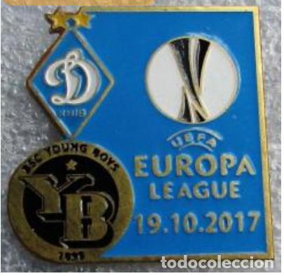 Sammelleidenschaft Sport: Badge Pin: UEFA Europa League 2017-18 Dynamo Kyiv Ukraine - &rdquo; BSC Young Boys &rdquo; Switzerland