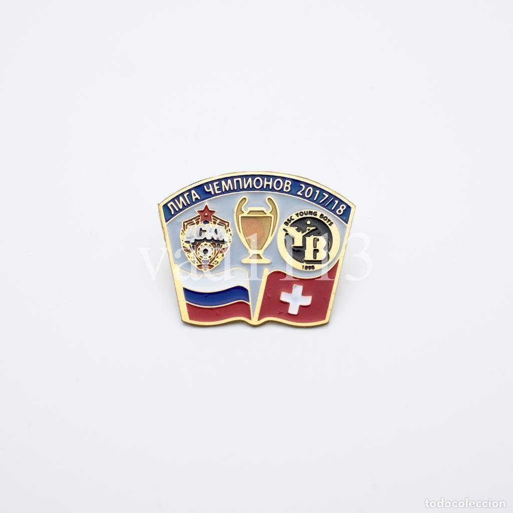 Sammelleidenschaft Sport: Badge Pin: UEFA Champions League 2017-18 PFK CSKA Moscow Russia - &rdquo; BSC Young Boys &rdquo; Switzerland