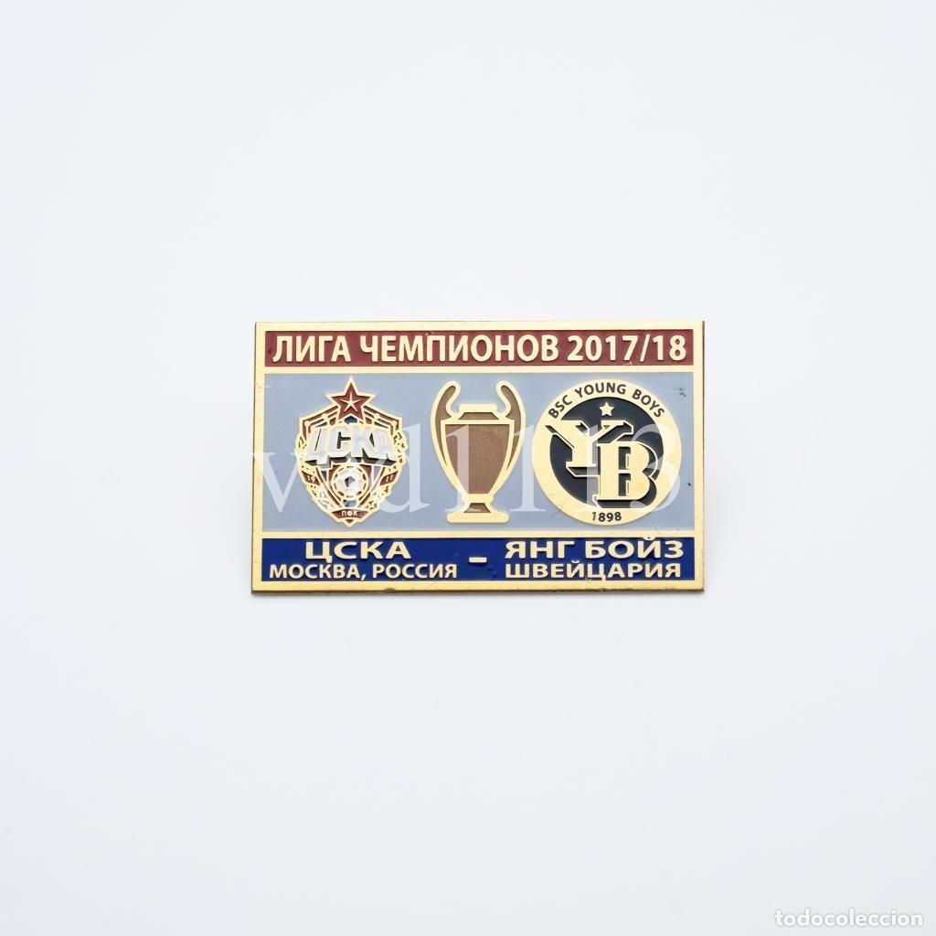 Sammelleidenschaft Sport: Badge Pin: UEFA Champions League 2017-18 PFK CSKA Moscow Russia - &rdquo; BSC Young Boys &rdquo; Switzerland