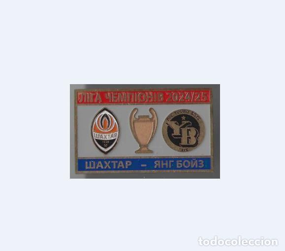 Sammelleidenschaft Sport: Football pin FC Shakhtar Donetsk Ukraine - BSC Young Boys Switzerland 2024-25 Champions League