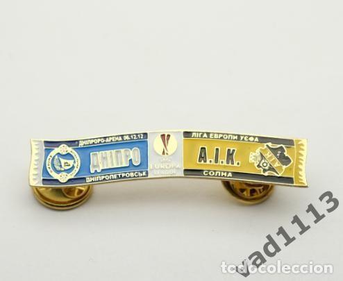 Collezionismo sportivo: Badge Pin: UEFA Europa League 2012-13 Dnipro Ukraine - AIK Sweden