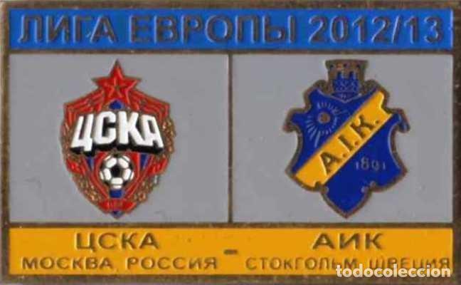 Collezionismo sportivo: Badge Pin: UEFA Europa League 2012-13 CSKA Moscow Russia - AIK Sweden