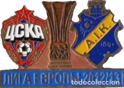 Collezionismo sportivo: Badge Pin: UEFA Europa League 2012-13 CSKA Moscow Russia - AIK Sweden