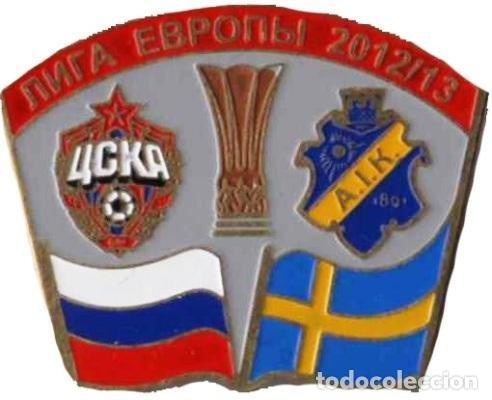 Collezionismo sportivo: Badge Pin: UEFA Europa League 2012-13 CSKA Moscow Russia - AIK Sweden