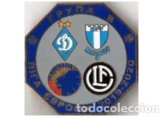 Collezionismo sportivo: Badge Pin: UEFA Champions League 2019-20 Group B :Copenhagen, Dynamo Kyiv, Malm&ouml; FF, Lugano