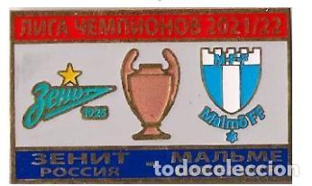 Collezionismo sportivo: Badge Pin: UEFA Champions League 2021-22 FC Zenit St. Peterburg - Malm&ouml; FF