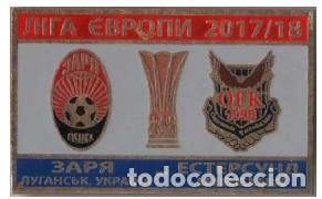Collezionismo sportivo: Badge Pin: UEFA Europa League 2017-18 &rdquo; FC Zorya Lugansk &rdquo; Ukraine - &rdquo; &Ouml;stersunds FK &rdquo; Sweden