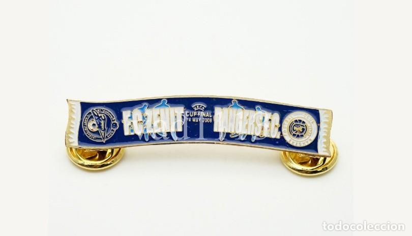 Collezionismo sportivo: Badge Pin: UEFA Europa League 2007-08 &rdquo; Rangers FC Glasgow &rdquo; Scotland - &rdquo; SV Werder Bremen &rdquo; Germany