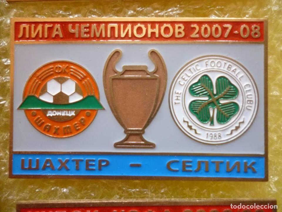 Collezionismo sportivo: Badge Pin: UEFA Champions League 2007- 08 Shakhtar Donetsk Ukraine - &rdquo; Celtic FC &rdquo; Scotland