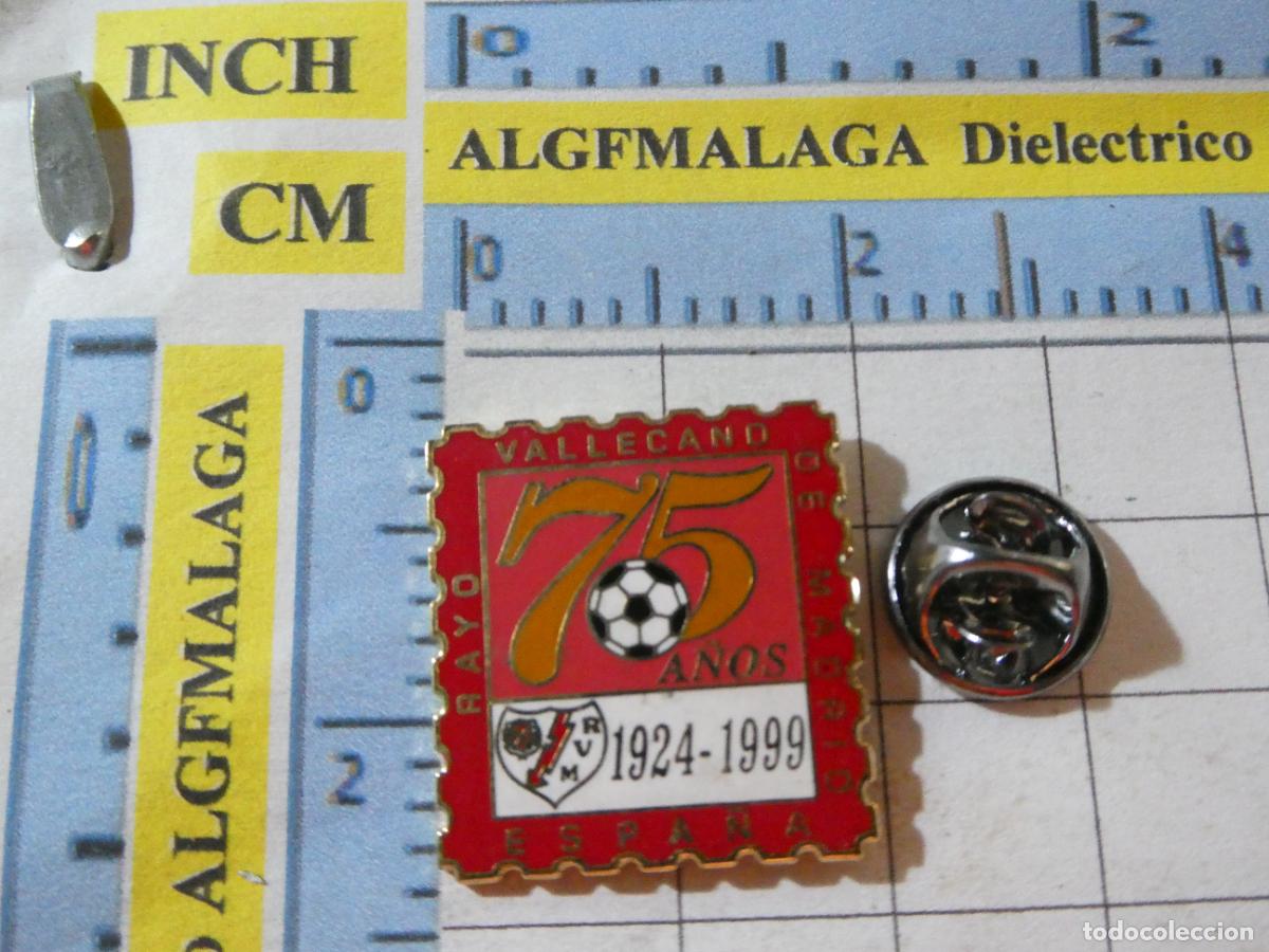Sammelleidenschaft Sport: PIN DE DEPORTES. F&Uacute;TBOL. 75 ANIVERSARIO RAYO VALLECANO MADRID 1924 1999. ESCUDO EQUIPO