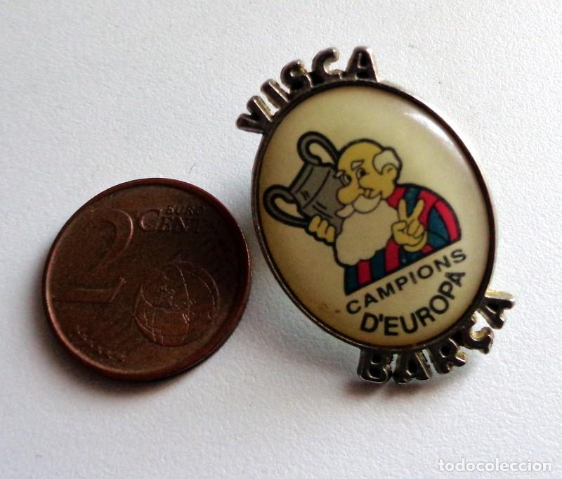 Collezionismo sportivo: AVI DEL BAR&Ccedil;A, VISCA BAR&Ccedil;A CAMPIONS D'EUROPA 1992 FUTBOL ANTIGUO PIN F. C. BARCELONA CAMPE&Oacute;N EUROPA