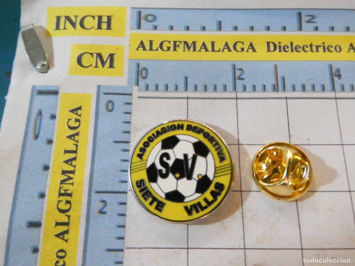 Collezionismo sportivo: PIN DE DEPORTES. F&Uacute;TBOL. ASOCIACI&Oacute;N DEPORTIVA SIETE VILLAS, CANTABRIA. ESCUDO EQUIPO