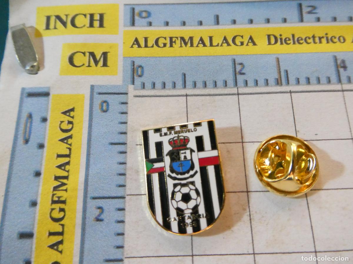 Collezionismo sportivo: PIN DE DEPORTES. F&Uacute;TBOL. EMP MERUELO CANTABRIA. ESCUDO EQUIPO