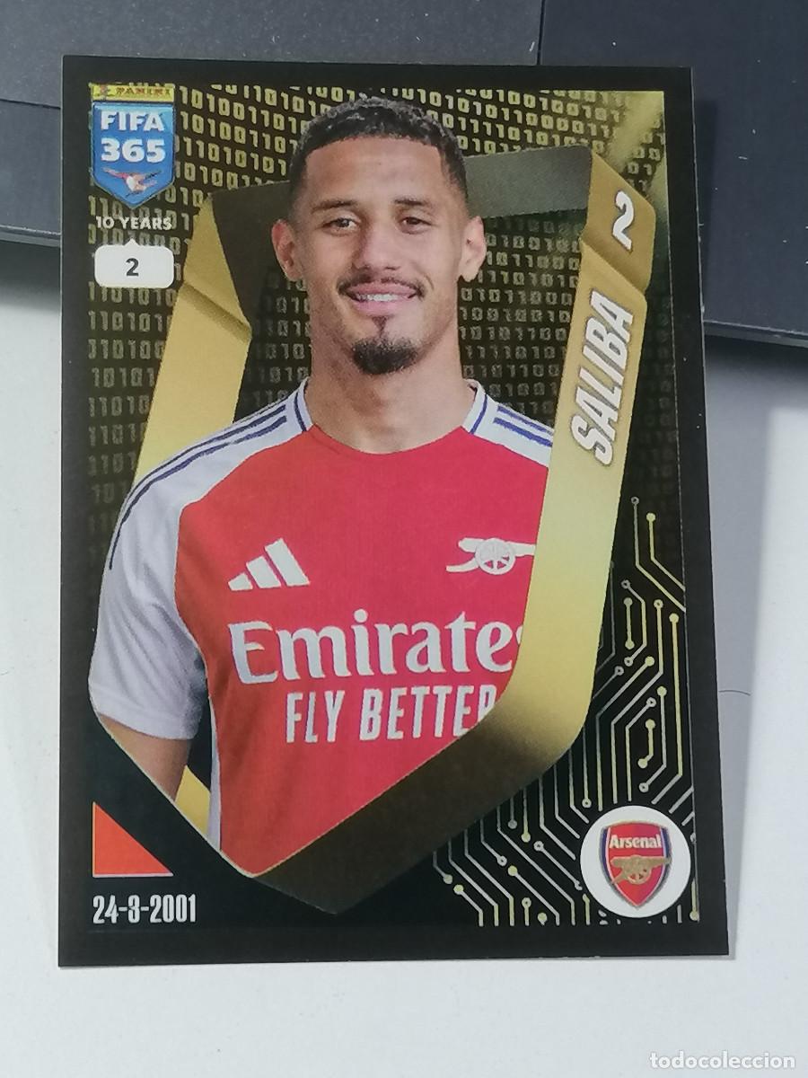 Sammelleidenschaft Sport: 61 WILLIAM SALIBA ARSENAL UEFA CHAMPIONS LEAGUE STICKER TOPPS 2024-25 FIFA 365