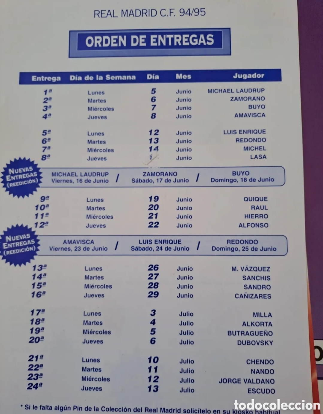 Coleccionismo deportivo: Colecci&oacute;n Real Madrid 94 - 95 - Foto 7
