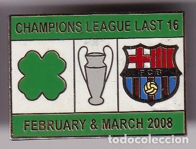 Collezionismo sportivo: PIN DE IMPERDIBLE CHAMPIONS LEAGUE A&Ntilde;O 2008 BARCELONA - CELTIC (FOOTBALL)