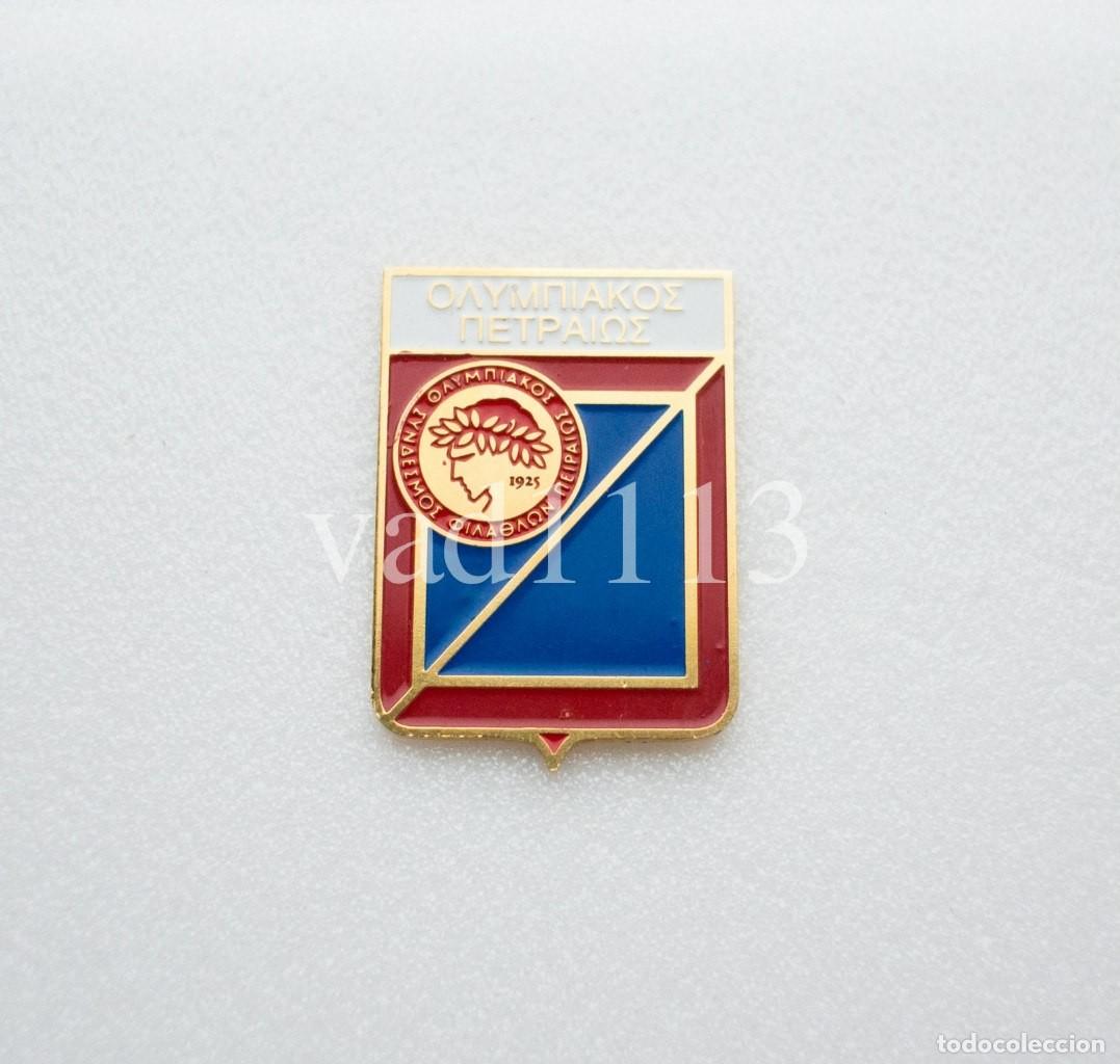 Colecionismo desportivo: Badge Pin: French football clubs Greece - &rdquo; Olympiacos FC Piraeus &rdquo;