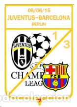Collezionismo sportivo: Football pin Juventus FC Italy - Barcelona Spain, 2015 UEFA Champions League FINAL