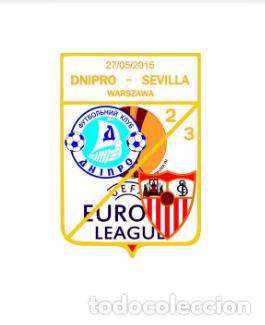 Collezionismo sportivo: Badge Pin: UEFA Europa League FINAL 2015 FC Dnipro Ukraine - Sevilla Spain